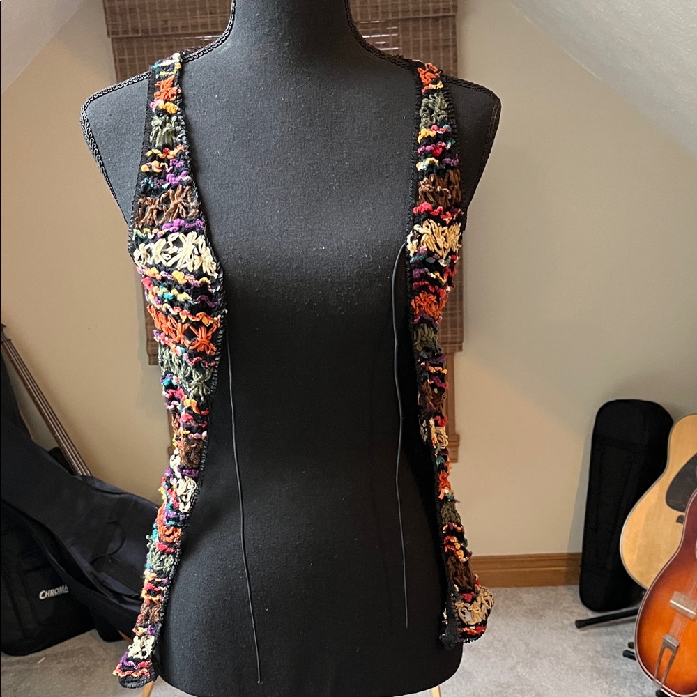 Multicolor Crochet Vest